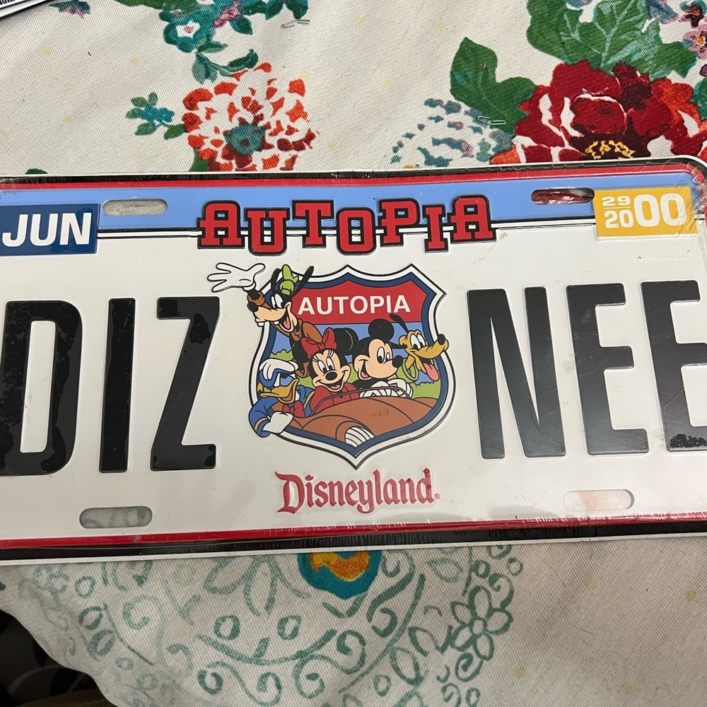 RARE Disneyland AUTOPIA LICENSE PLATES: DIZ NEE NOS